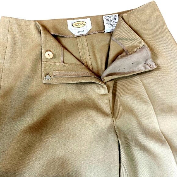 VTG Talbots Tapered Leg Dress Pants Camel Tan High Rise 29.5x29.5 #276Q - Picture 8 of 10